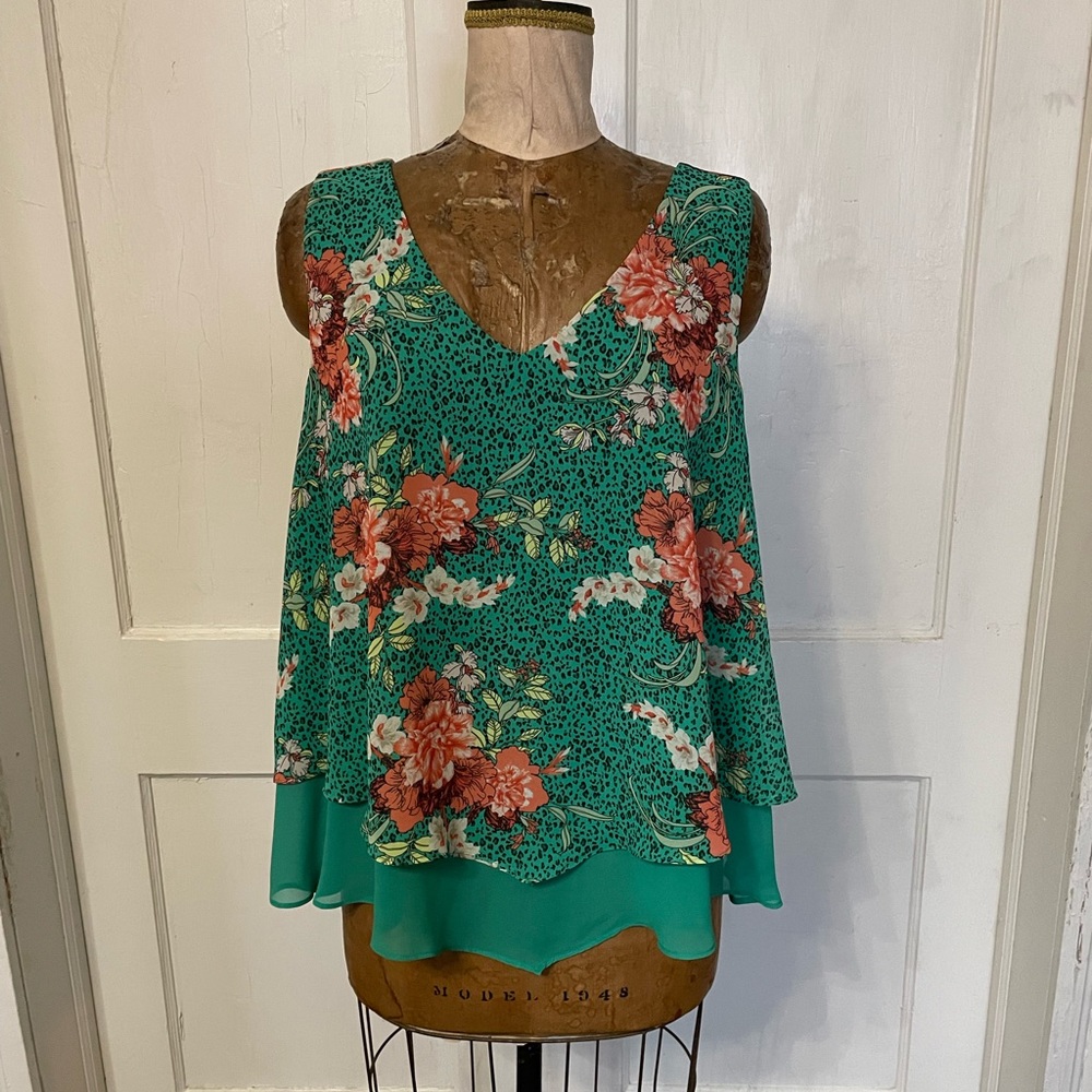 Plus Size Double Layer Swing Top